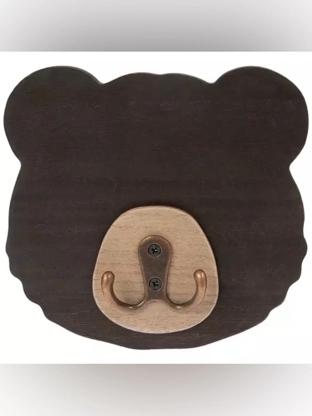(2) Bear Face Double Wall Hook